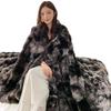 Double-Sided Tie-Dye Faux Rex Rabbit Fleece Throw Blanket
