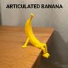 3D Printed Banana Figurine with Articulated Legs Movable Joints Banana Fidget Toy Cartoon Fruit Desktop Decoration Ornament
