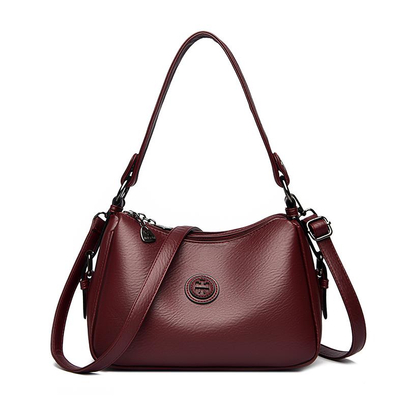 Fashionable Women's Shoulder Bag, Soft PU Leather Crossbody Bag, Solid Color Handbag, Suitable for Daily Use, Shopping, Commuting