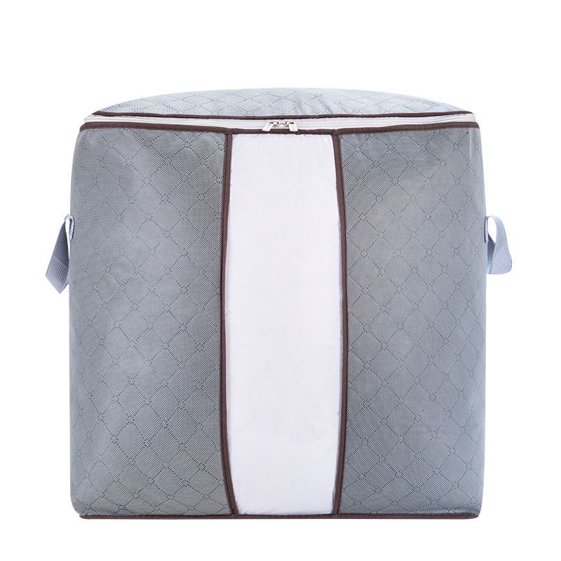 1/2/3/4pc Foldable Bamboo Charcoal Quilt Storage Bag Clothes Sweater Blanket Organizer Box Storage Bag Household Organizations