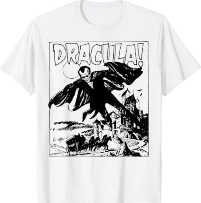 Retro Horror Movie Monster Vampire Vintage Halloween Dracula T-Shirt