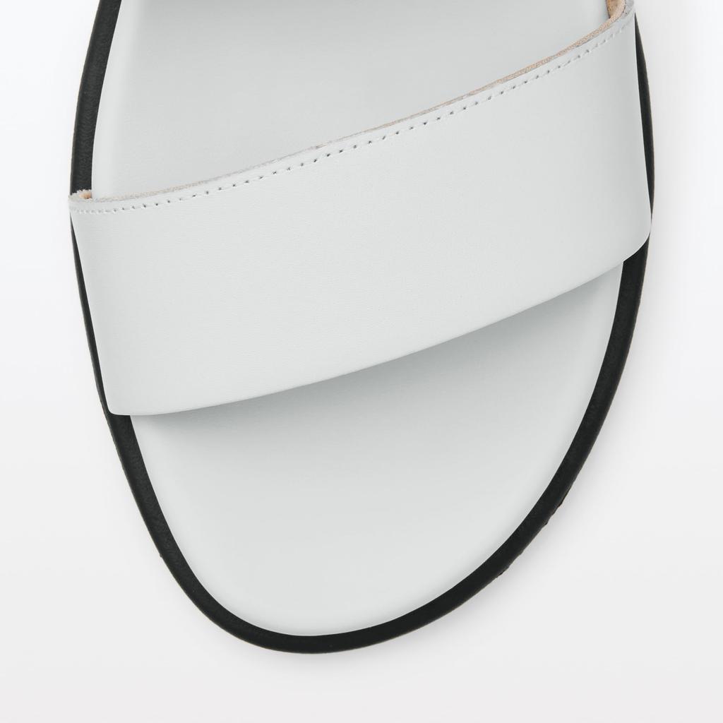 MUJI Women's Leather Sandals EKB16A4S Off-White, Size XS