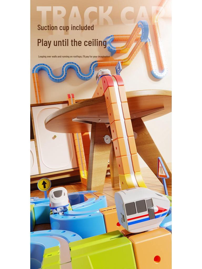 Magnetic Anti-Gravity Track Car: Versatile Building Blocks Train Toy for Kids