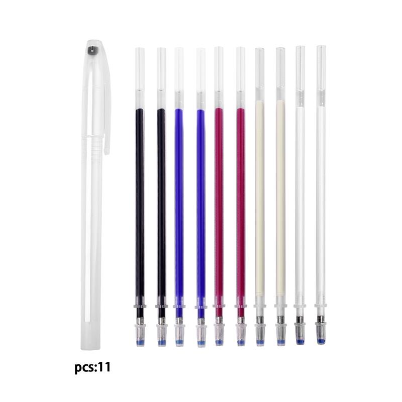 10Pcs/Set Heat Erasable Magic Marker Pen Temperature Disappearing Fabric Fabric Pens Line Marking DIY Craft Sewing Accessories