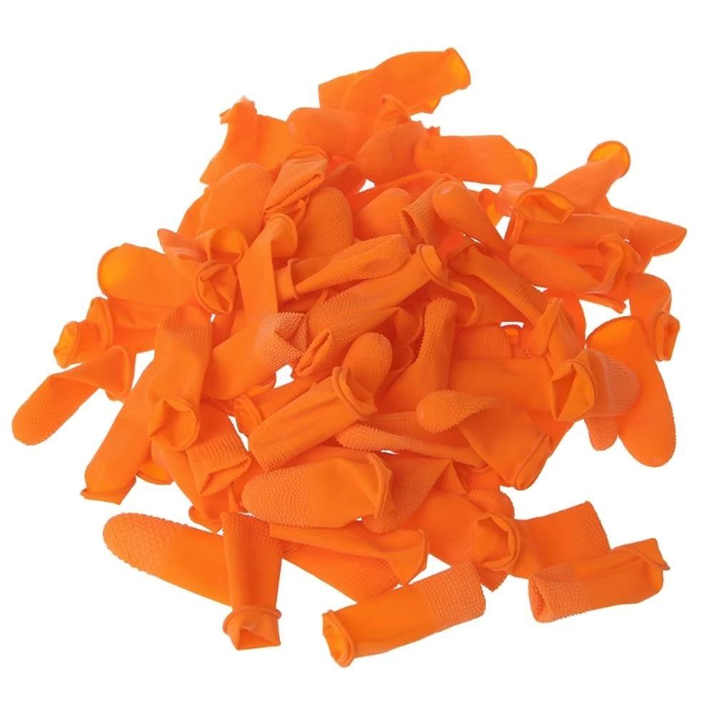 100pcs Anti-Static Latex Finger Cots Wear Resistant Fingertips Protector  Nail Industry