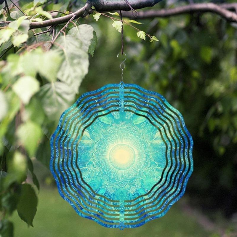 10 Inch Hanging Wind Spinner with 360 Degree Hook for Balcony Garden Decor Spring Summer Outdoor DecorationMetal Wind Chimes for Home Decor