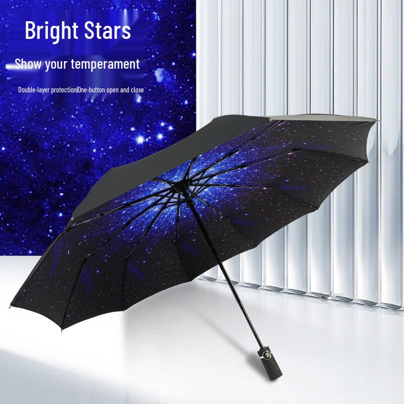 Fully Automatic 10-Rib Double-Layer Folding Umbrella