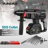 Yofidra 26MM Brushless Electric Hammer Electric Pick Impact Drill Multi-function Cordless Rotary Tool Fit For Makita 18V Battery Pin