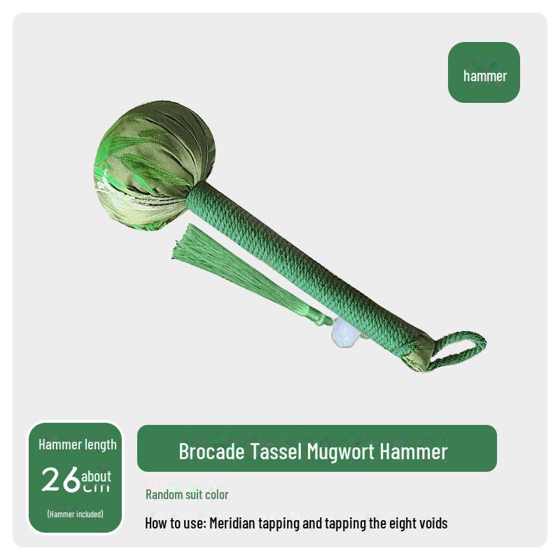 Wormwood Meridian Massage Hammer with Cassia Seed and Moxibustion Features