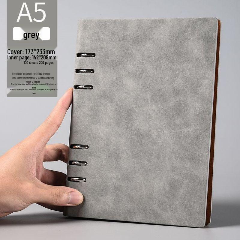 A5 Detachable 6-Hole Loose-Leaf Notebook for Meetings and Workplaces
