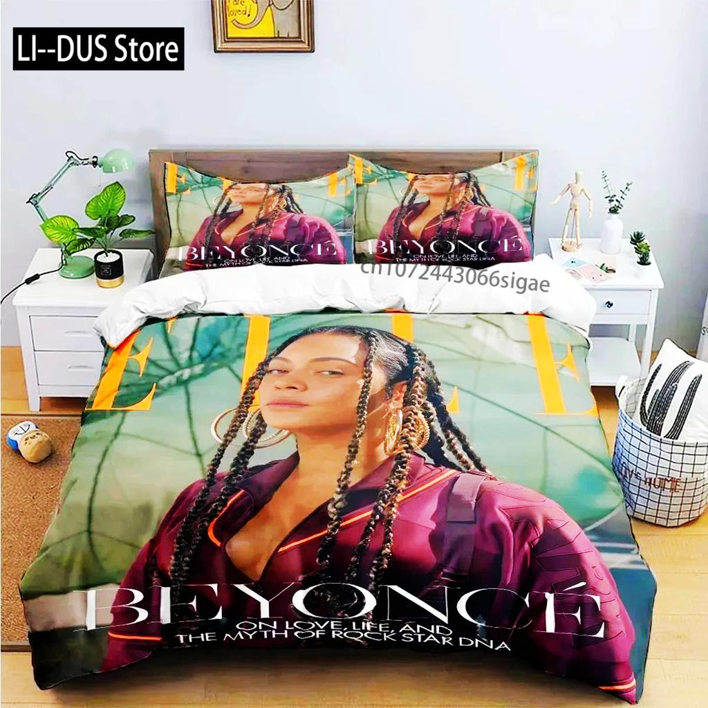 Pop Female Singer B-Beyonce Bedding Set Boys Girls Twin Queen King Size Duvet Cover Pillowcase Bed Boys Adult Home Textileextile