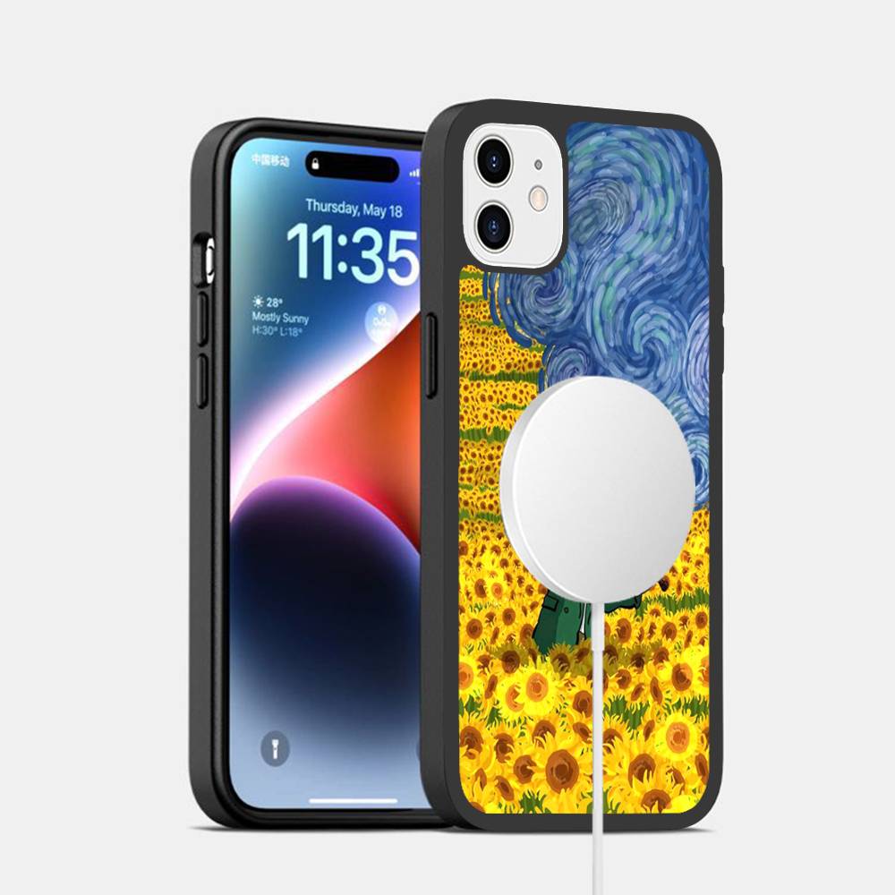 Vincent Van Gogh Oil INS For Magsafe Phone Case For iPhone 17 Air 16 15 14 13 12 11 Pro Max Plus Shockproof Cover