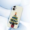 For iPhone 17 Case Christmas Tree Potted Plants Pattern Printing Straight Edge TPU Phone Back Cover