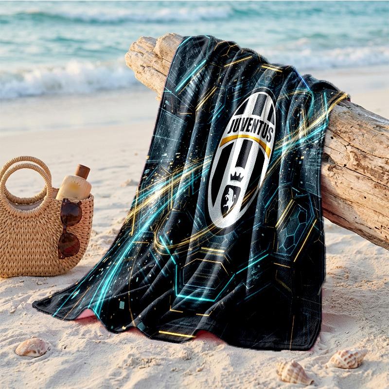 Asciugamano da Spiaggia in Microfibra con Stampa Juventus FC Asciugatura Rapida Assorbente Grande Asciugamano per Spiaggia Nuoto Viaggio