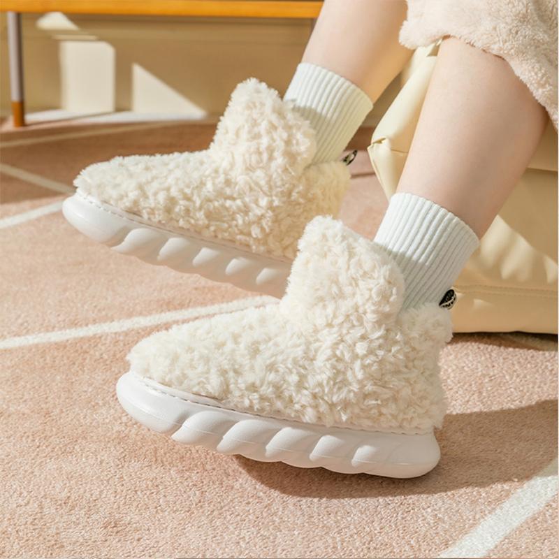 Damen Hausschuhe EVA Memory Foam Gemütlich Weich Leicht Mädchen Kurze Stiefel Warm Winter Flauschige Hausschuhe