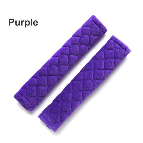 

2 шт., ремень безопасности для взрослых, толстая плюшевая ткань, автомобильные ремни безопасности, подушка, мягкая защитная подушка для плеч, подушка, ремень безопасности для шеи 2pcs фиолетовый