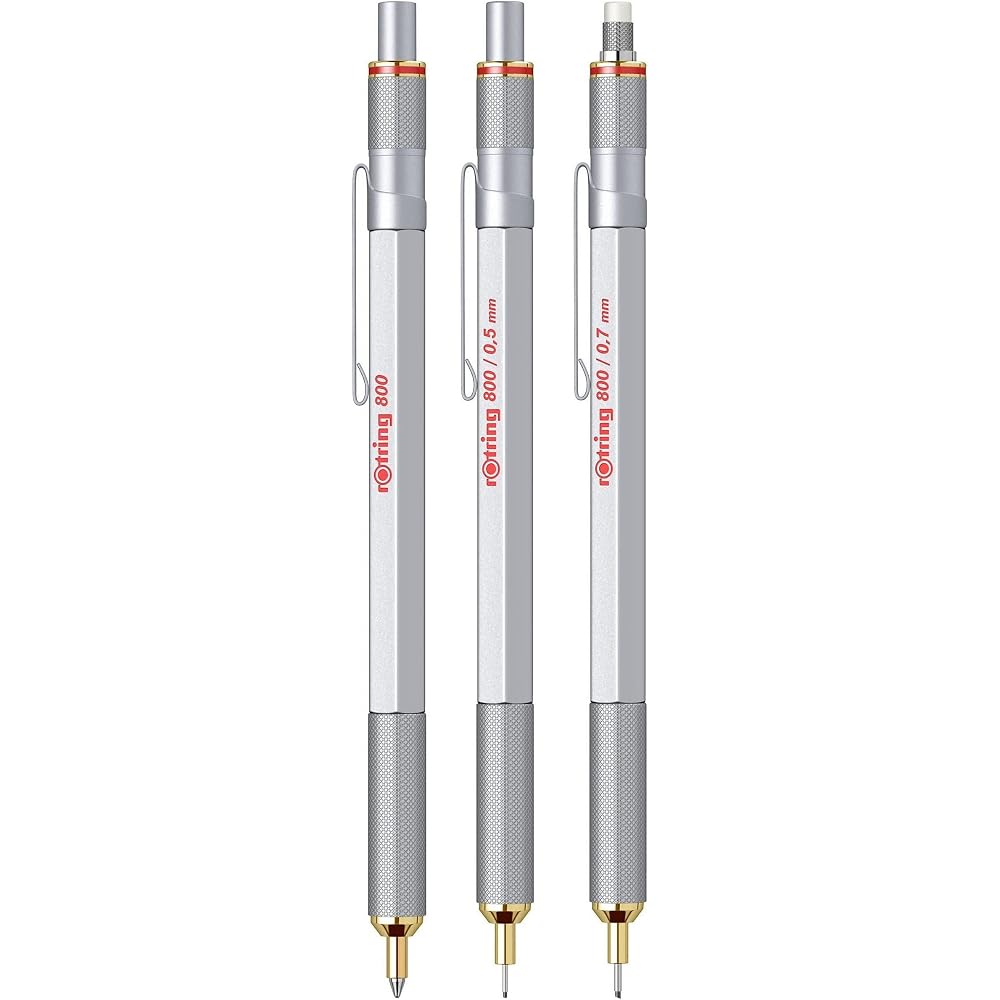 RotRing Rotling Ballpoint Pen, Oil Based, 800 Silver, 2032580, Regular Imported