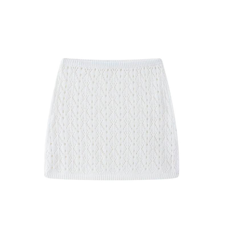 

Весна Новая Женская Одежда Стиль Отпуска Прозрачный Вырез Короткие Сексуальные Топы с V-образным Вырезом + Перспективный Облегающий Платье Костюм White Skirt L