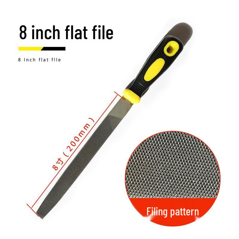 Fitter File Set: Flat, Half-Round, Round, Triangular, Square Files, Grinding Iron Block, Woodworking Tool