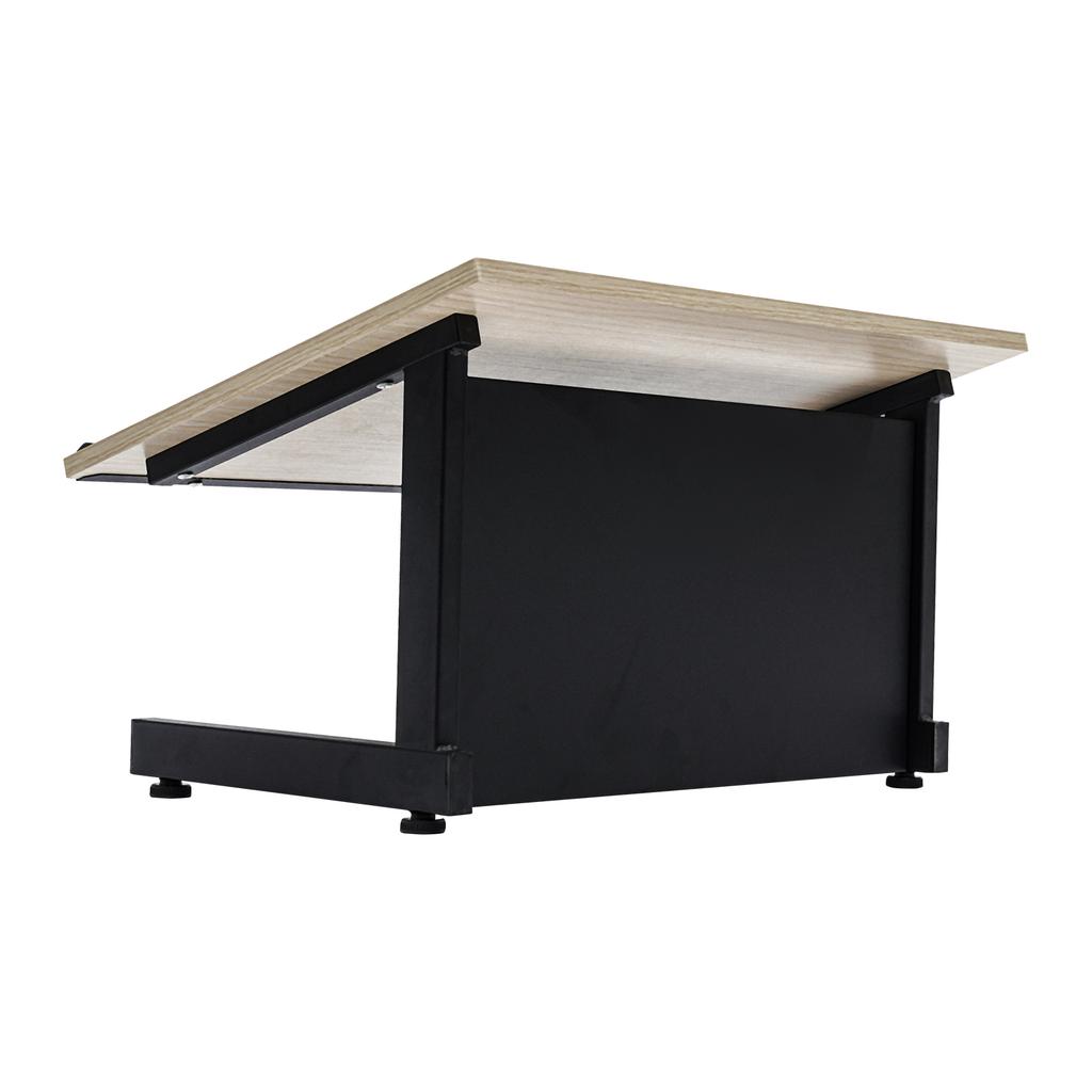 Portable Tabletop Lectern with Bookstop Oak Color Rectangular MDF, Carbon Steel User-friendly Reading Surface for Restaurants