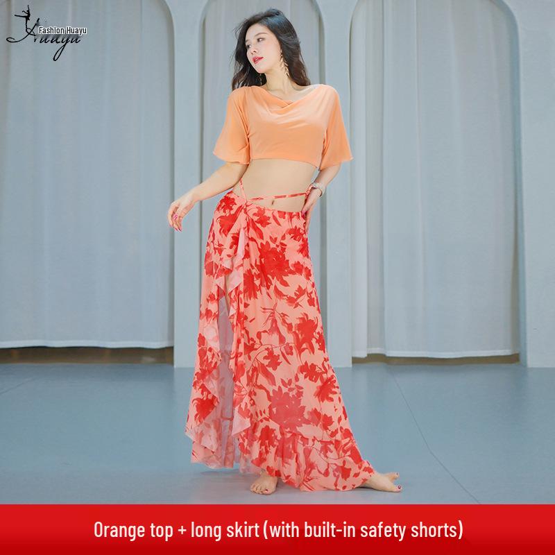 French Belly Dance Costume - Mesh Performance & Practice Set for Girl Groups