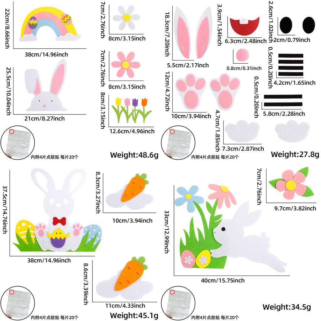 Adorable Diy Easter Bunny Door Decorations Craft Set For Cheerful Holiday Decor