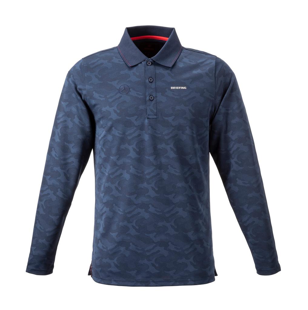 Collection Genuine x BRIEFING MS Camo Long Sleeve Size L Mercedes-Benz Mercedes-Benz Shirt, Navy,