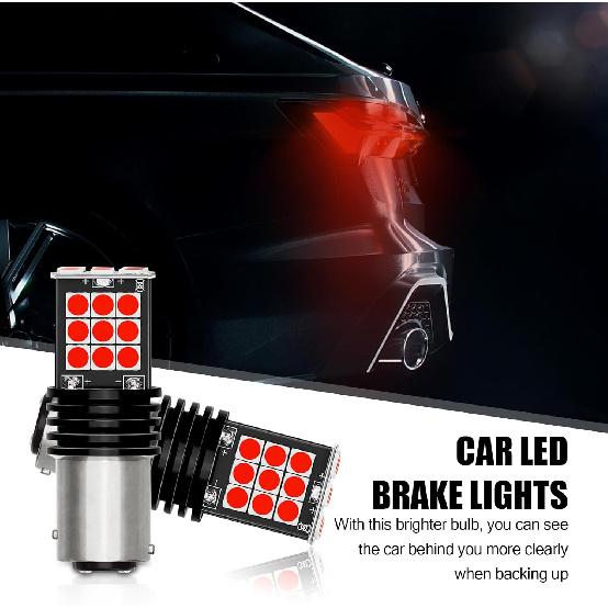 2 PCS 1157 Car LED Brake Light Replacement, Super Bright Waterproof Vehicle Lighting Bulbs, Universal 3030 24SMD Automotive Tail Light Bulbs