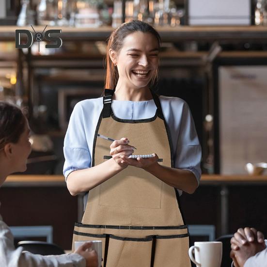 Șorț pentru scule de grădinărit, șorț de lucru din pânză Oxford 600D, rezistent, cu 14 buzunare, organizator impermeabil pentru amenajarea peisagistică