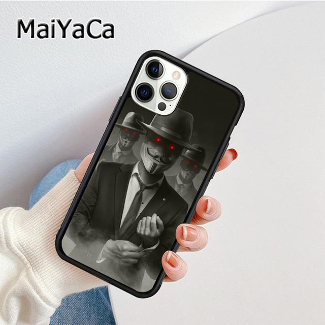 Anonymous Hacker Phone Case Cover For iPhone 17 Air 16 16e 15 plus 11 12 13 14 pro max shell coque