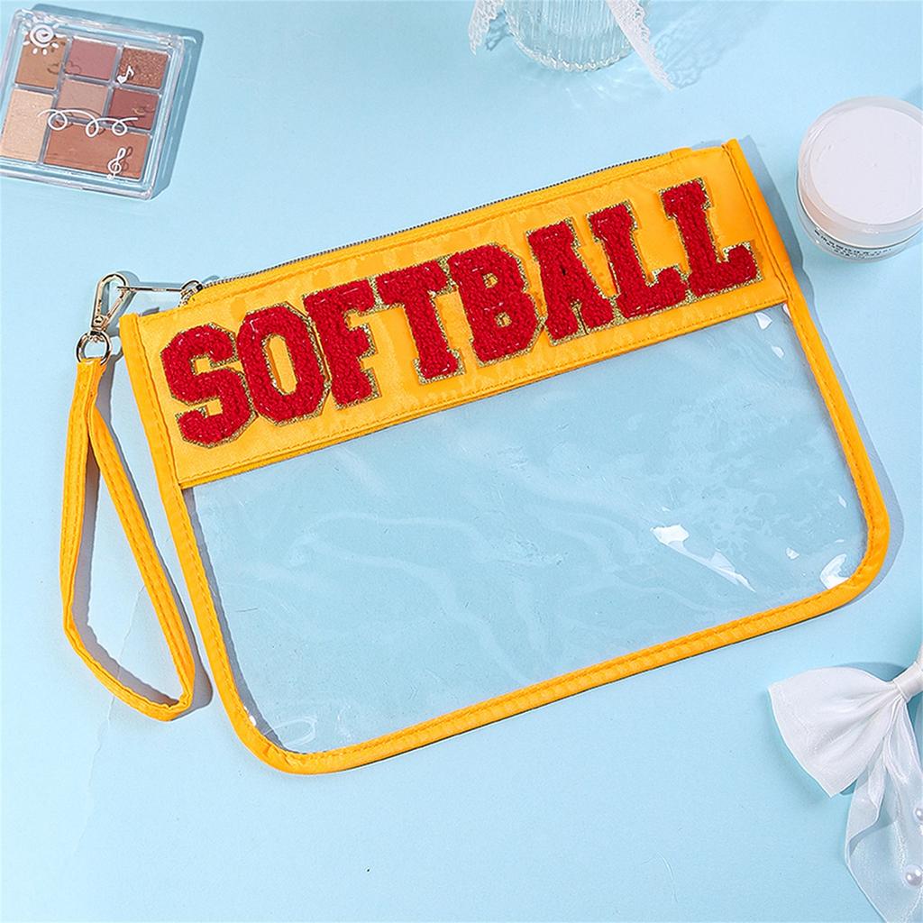 Clear Makeup Bag Travel Toiletry for Women, Transparent Cosmetic Pouch with Multiple Compartments