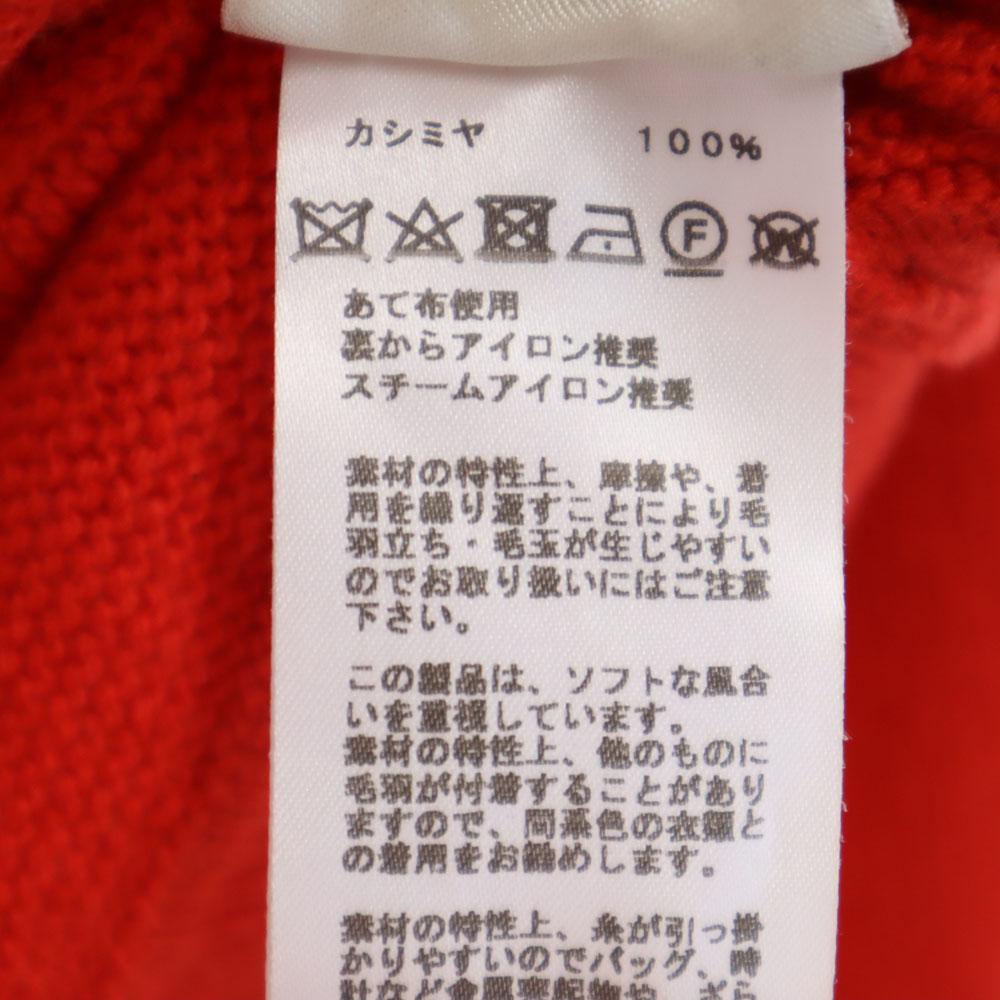HERMES Made in Italy Cashmere Blend Long sleeve Mock neck sweater 34 Red Women Used