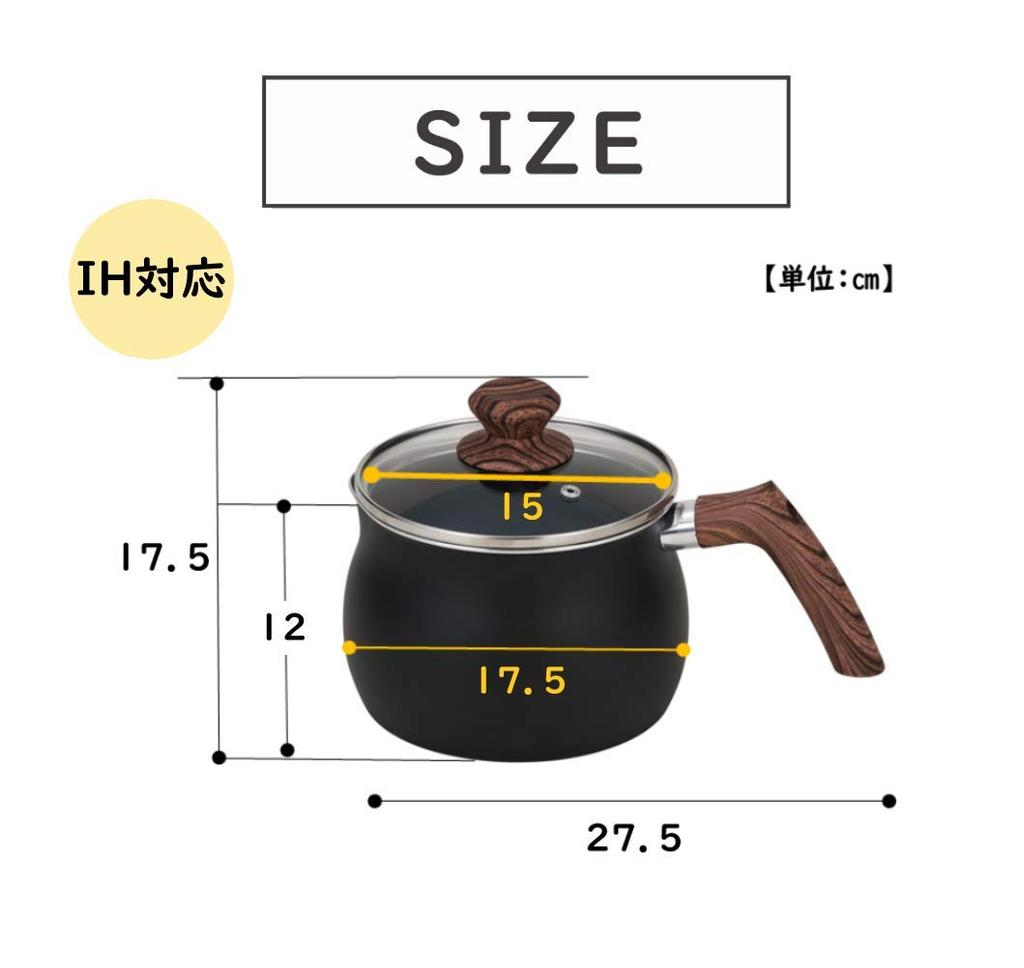 Takeda Corporation Induction Compatible Variety Pot, Black, YMP-19BK