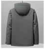 Men's Hooded Thickened Down Jacket with Detachable Liner - Warm Ski Suit for Middle-Aged and Young Adults