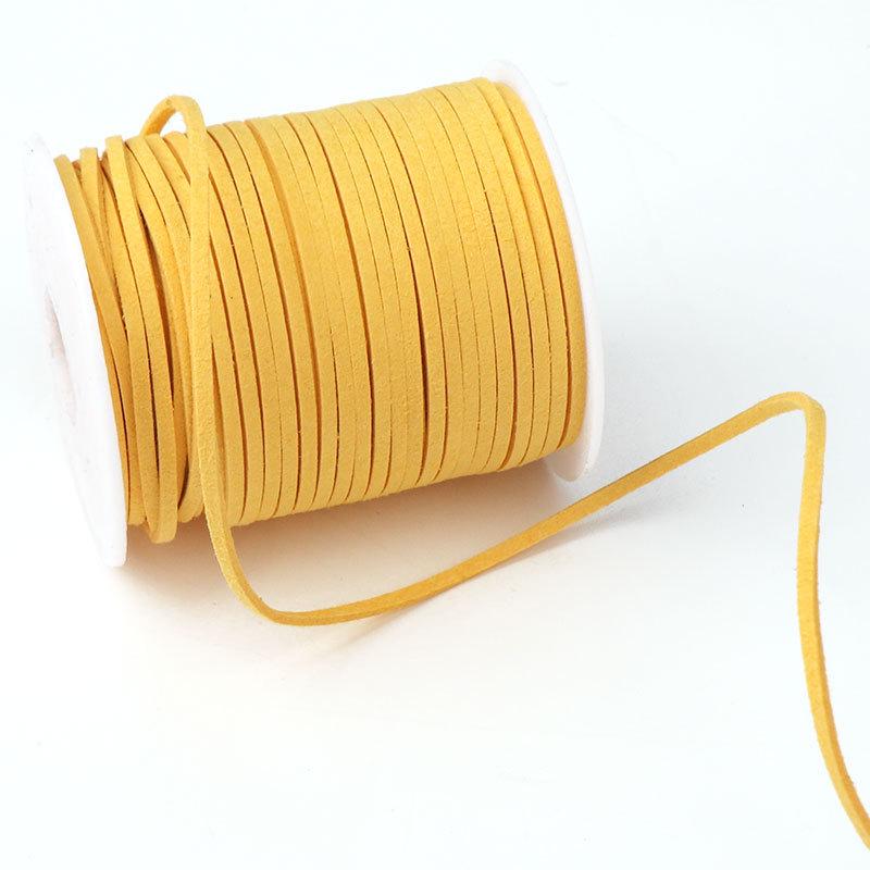 2mm Faux Leather Cord for Flower Bouquet Wrapping - Velvet Gift Ribbon for Florist DIY Projects, Large Roll