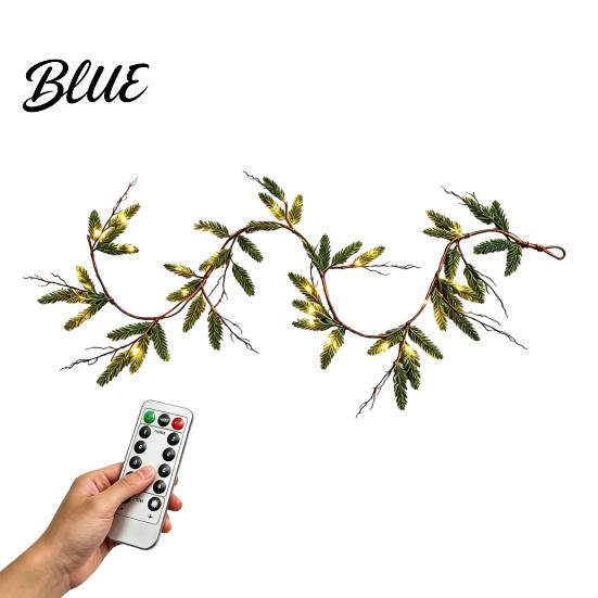Flexible Rattan for Fireplace Christmas Artificial Pine Garland, Real Touch Norfolk Faux Greenery Winter Festive Atmosphere Light Cypress Garland