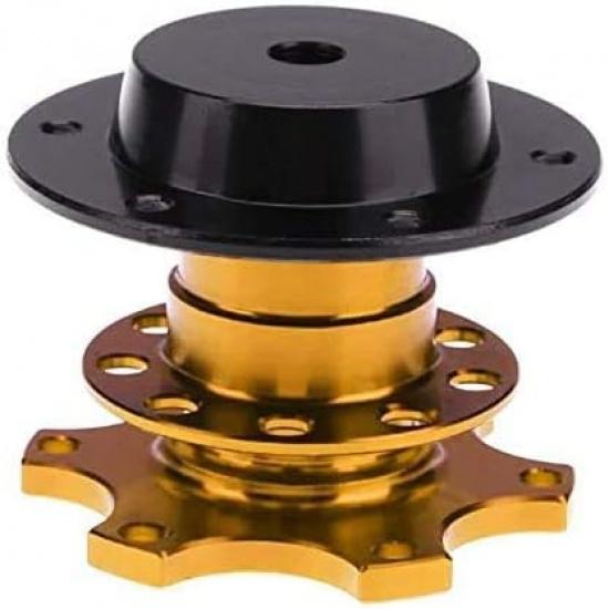 BestTeam Universal Steering Wheel Snap Off Quick Release Hub Adapter Boss Kit With 6-Hole Steering Wheel Hub (Red)