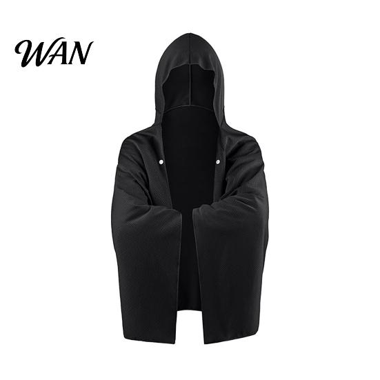 Cooling Fabric Cloak Towel Cloak, Hooded Cool Cape, Beach Cape Instant for Men Women Summer Yoga Camping