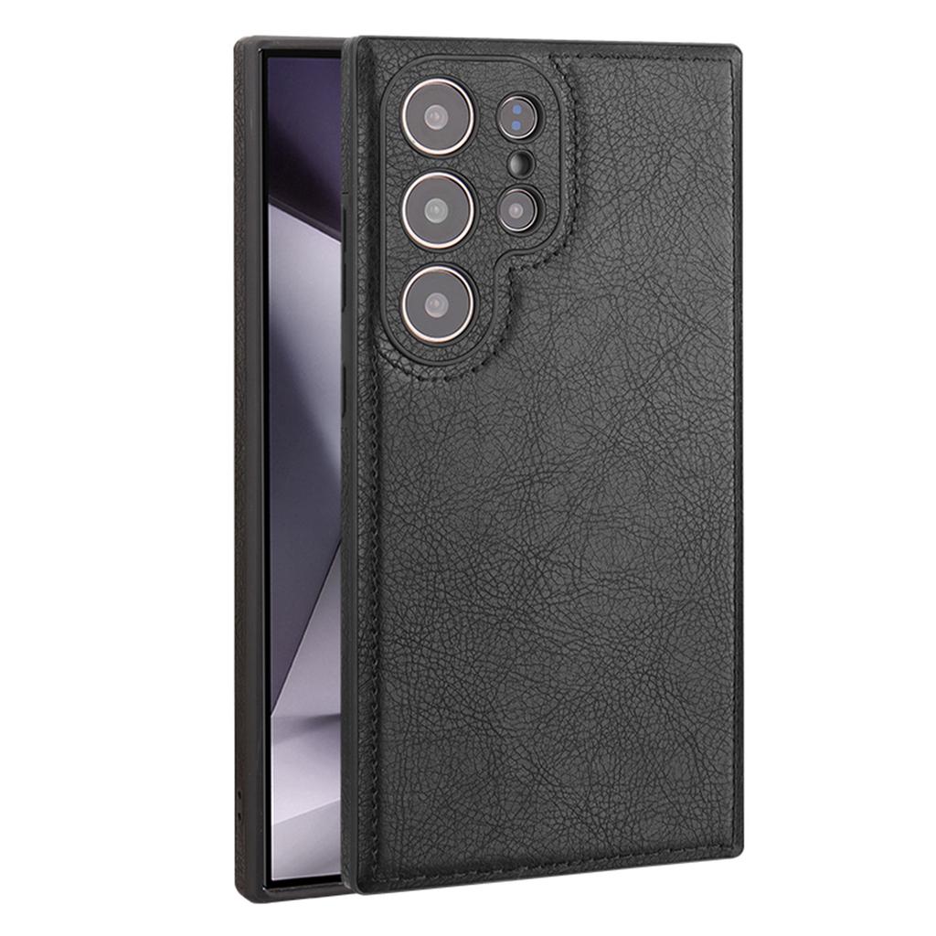 PU Leather Phone Case for Samsung Galaxy S26 Ultra S25 Plus S24, Shockproof Camera Lens Protection Back Cover