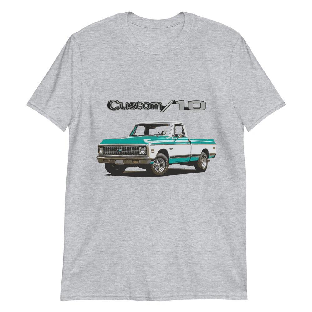 

1972 Chevy C10 Custom 10 Pickup Truck Collector Short-Sleeve Unisex T-Shirt M