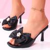 New Elegant Butterfly Decoration Stiletto Sandals Summer Sexy High Heels Women's Dress Shoes High-quality Slippers Large Size 42