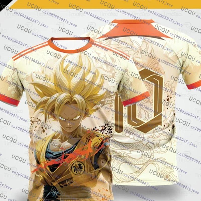 Goku Special Japanese Anime Football Jersey Dragon Ball Men/Women Kid Oversize Tshirt Quick Dry Breathable Bandai Cosplay Tshirt XXS