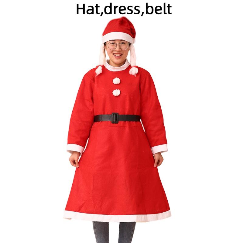 

Santa Men Claus Cosplay Costume Christmas Party Outfit Role Playing Dress Women Women