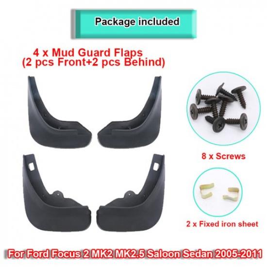 Car Mudguard For Ford Focus 2 MK2 MK2.5 Sedan 2005-2011 Mudflap Fender Protector