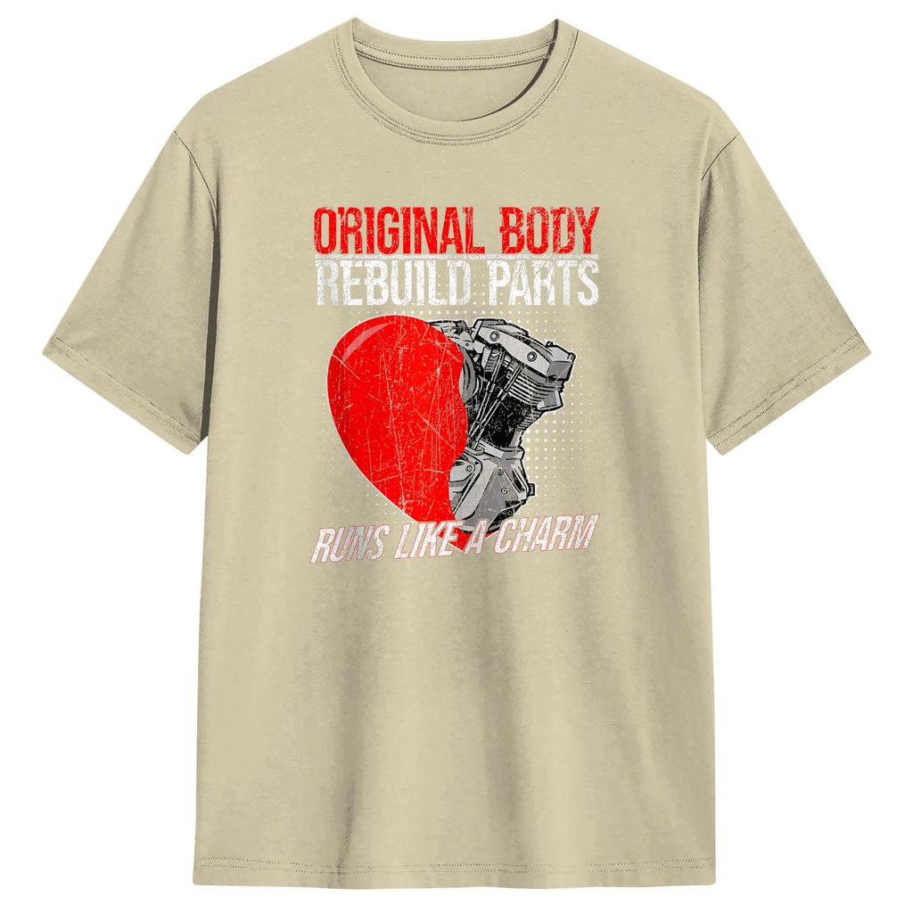 Original Body Rebuild Parts Open Heart Surgery Survivor TShirt Summer TShirts Cotton O Neck 6XL Top Tees ShortSleeve Tshirt