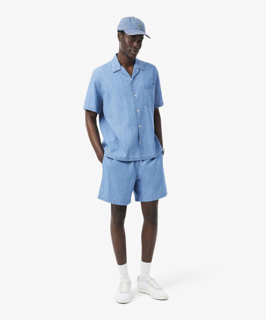 LACOSTE Unisex Baumwoll-Twill-Denim-Baseballkappe Rk6362-56G Mku