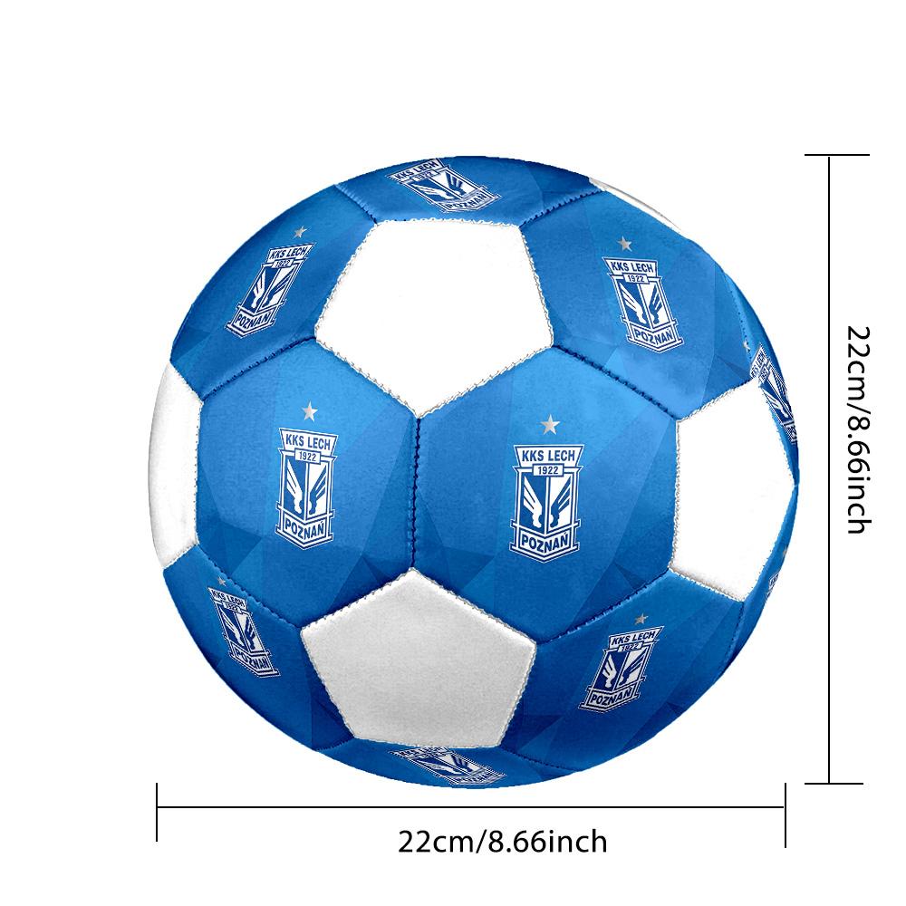 1PC Lech Poznan Poster Size 5 Soccer Ball PrahaIndoor Soccer Ball Colorful All Ages Machine Stitched PVC Competition Ready Durable High-Bounce