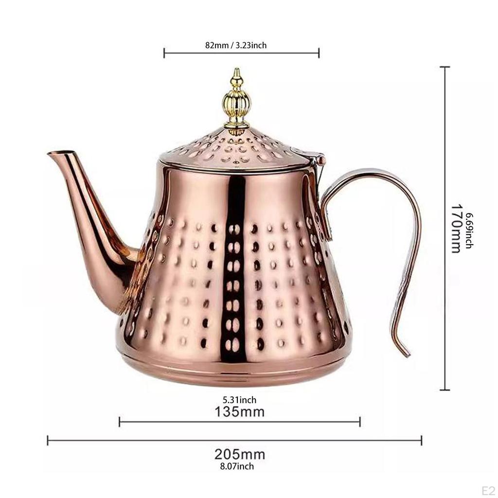 Gooseneck Teapot Stainless Steel Kettle for Induction Loose Leaf Tea