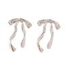 Lightweight Ear Studs Sparkling Women's Ear Jewelry Elegant Bowknot Earrings Ornament Trendy Women's Fashion Ear Studs