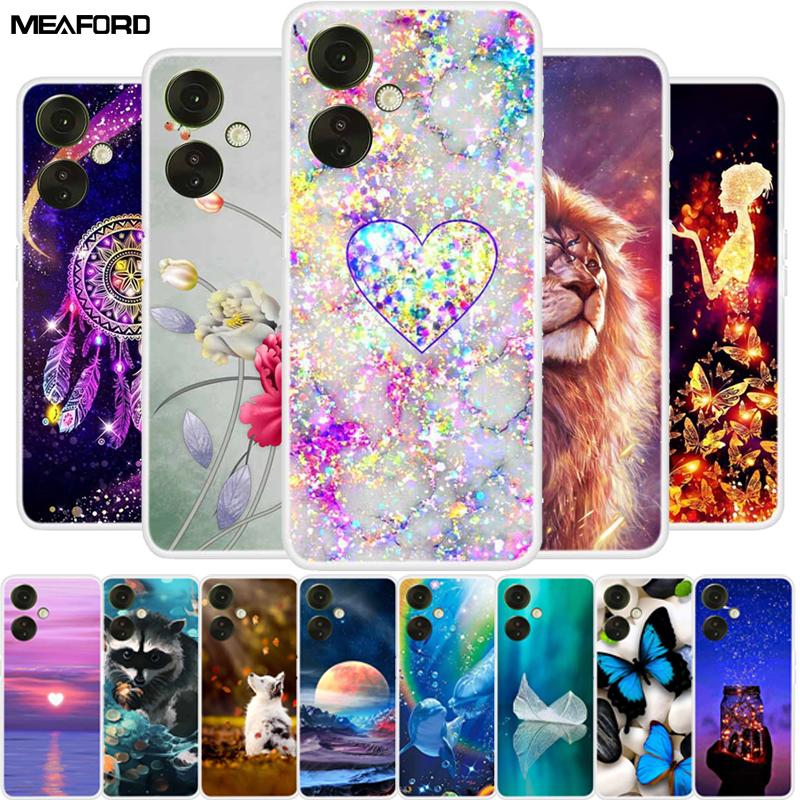 For OnePlus Nord CE 3 Lite 5G Case Clear Lovely Cats TPU Soft Silicone Phone Cover For One Plus Nord CE3 Lite 5G Bag Transparent